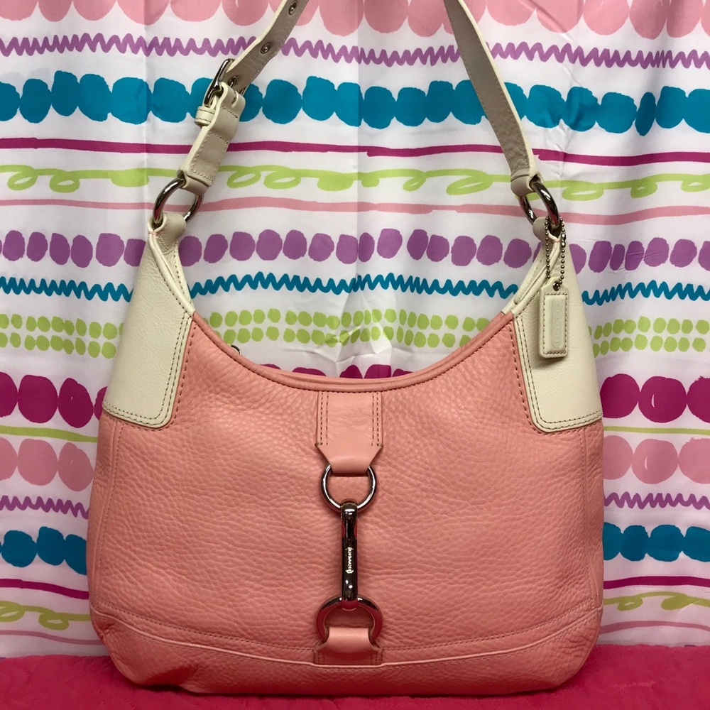 COACH HAMILTON PEBBLED LEATHER SHOULDER/HOBO BAG